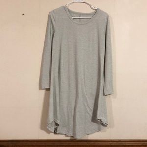 Grey long sleeve tunic/dress.  Size medium.